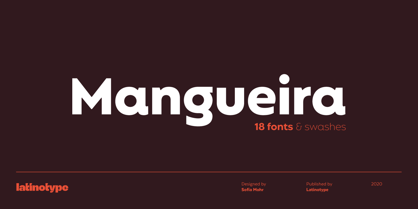 Пример шрифта Mangueira